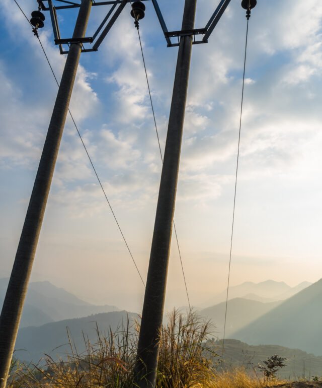Low Angle View Of telegraph poles